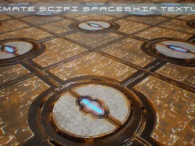 PBR Sci-Fi Spaceship Texture 18 Low-poly 3D model