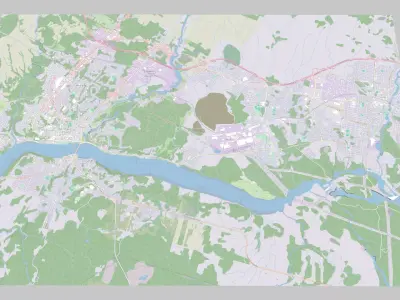 Cityscape Saguenay Quebec Canada 3D model