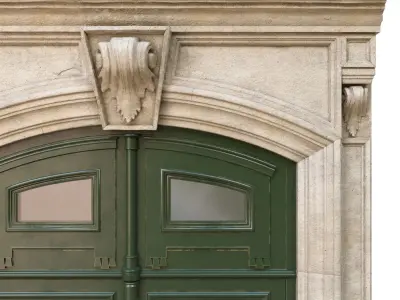 Entrance classic door 02  3D model