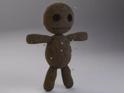 Voodoo Doll - Low Poly - Rigged Low-poly 3D model