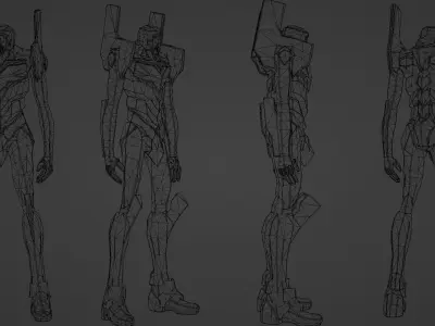 Evangelion 00  Low-poly 3D model