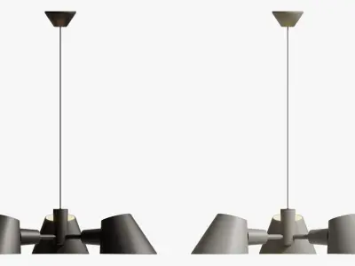Suspension Lamp Dftp Stay 3-pendant 3D model