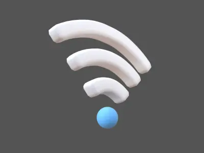 Wifi Symbol v3 013 Low-poly 3D model