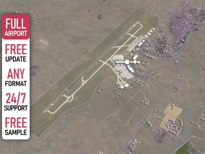 Abuja - Nnamdi Azikiwe - 3D Airport Model Low-poly 3D model