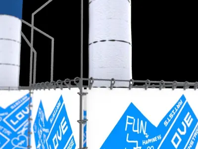 Music Festival Banner 3D model