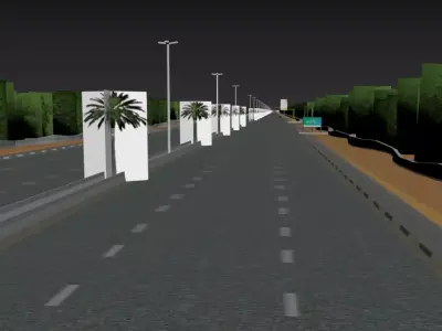 Arab city ksa Low-poly 3D model