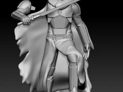 Tarre Vizsla The Mandalorian Jedi  3D print model