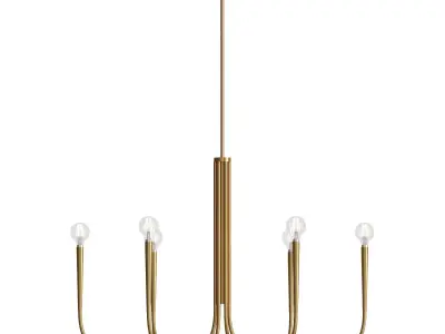 Swoop Arm Chandelier 3D Model 3D model