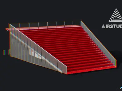 Times Square Stairs Low-poly 3D model