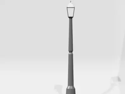 Lamppost covered in snow Low Poly Low-poly 3D model