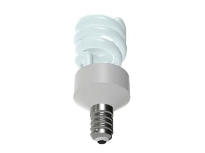 compact fluorescent light bulb 2 3D model