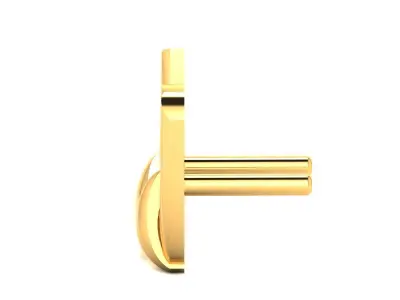 Earrings-126 gold plated door knob 3D print model