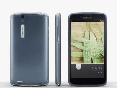 Sharp SH631W Titanium Low-poly 3D model