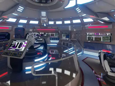 Sci-Fi Futuristic Interior 3D model