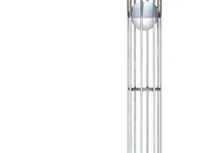 Street-Lamp and Park Bench 3D model