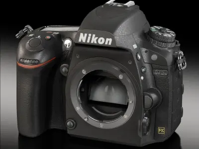 Nikon D750 Body DSLR camera Low-poly 3D model