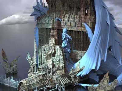 Dragon King Towers Kit bash 3D model