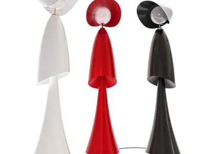 Black Alien Floor Lamp 3D model