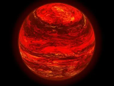 Brown dwarf star Low-poly 3D model