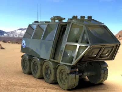 sci-fi vehicle 3D model