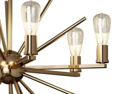 UPTOWN brass starburst chandelier 3D model
