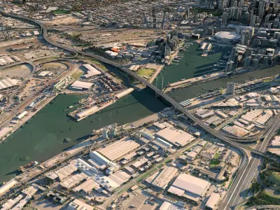 Melbourne 3D Model Scan Low-poly 3D model