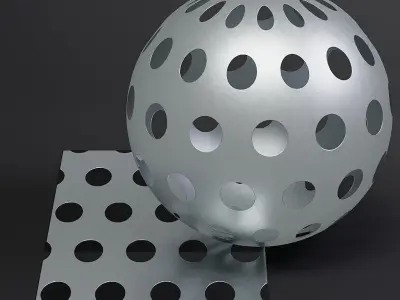 Metal vol10 Perforated 8K Seamless PBR Materials Texture