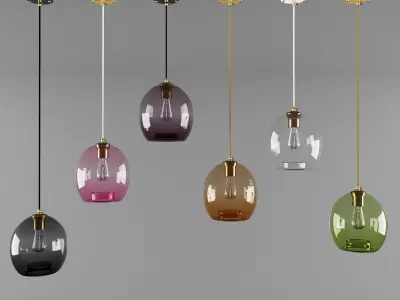 Pendant light Colorglass SKU 2059 Free 3D model