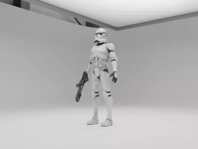 Star Wars Clone Trooper Phase II Low-poly 3D model