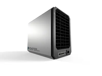 Scifi Network Atached Storage server Low-poly 3D model