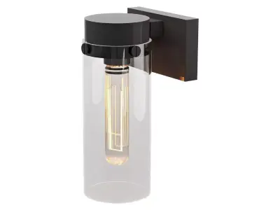 Garrett One Light Wall Sconce in Aged Iron 3D model