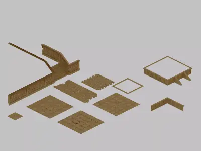 Desert Palace - Ground - Floor Tile 01 3D model