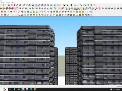 residential building 3d model free download Free 3D model