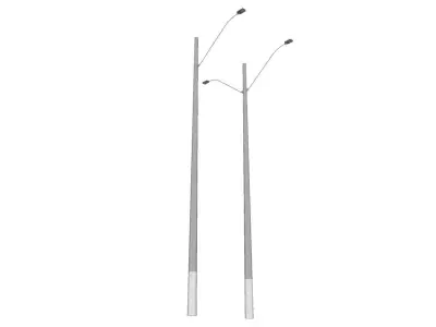 Concrete Lamp Post - Light Pole - Street Light - Group 03 3D model