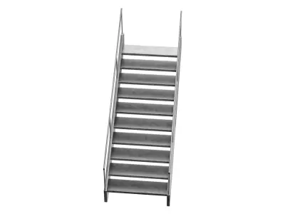 Metal Stairs 02 3D model