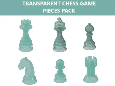 TRANSPARENT CHESS GAME PIECES PACK