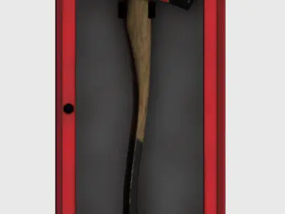 Fire axe box 3D model