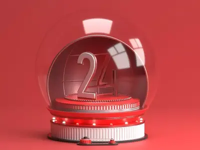 New year 2024 Snow Globe 3D model