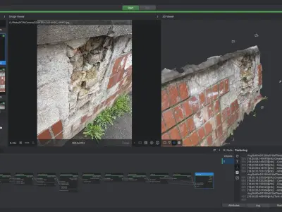 3DF Zephyr - The Wall 3 Low-poly 3D model
