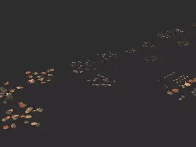 Leaves and Debris  Low-poly 3D model