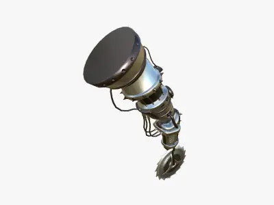 Robotic Arm A08 Aluminum - Character Design SciFi Low-poly 3D model