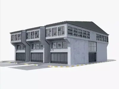 Modular Industrial Building 3D model