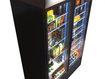 Drink refrigerator 3D model