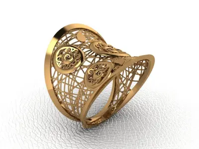 ring 9 pieces drawing 3d rihone drawing ring rings ring 3D print model