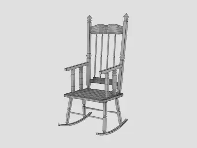 Rocking Chair Low-poly 3D model purchase