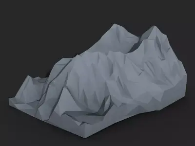 Low Poly Mountain 3D print model