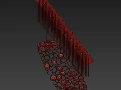 CHRYSALIS chandelier made of metal and glass 3D model