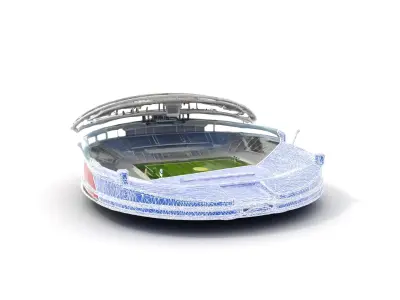 Modern Football Stadium D Model Pack Low-poly 3D model