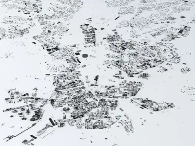 Helsinki Streets and Buildings 3D model