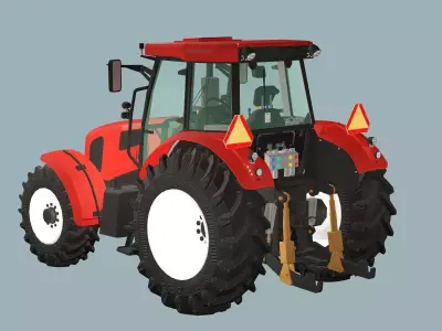 Farm Tractor X2 4115M 3D Model Low-poly 3D model